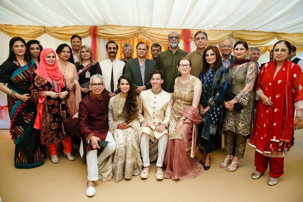 full family group photo mehndi celebration