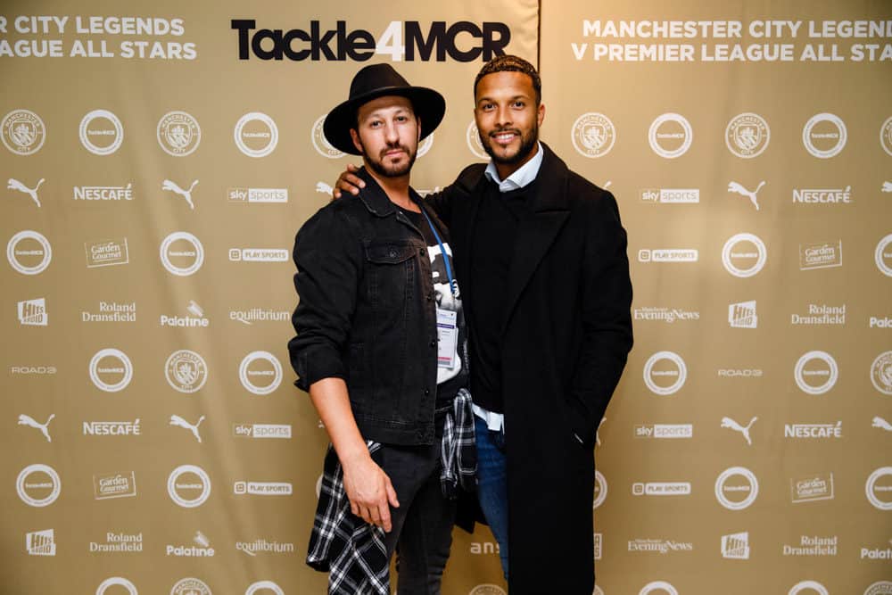 manchester city football club step and repeat party