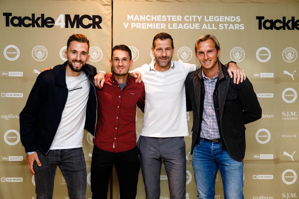 manchester city football club step and repeat celebrity entrance