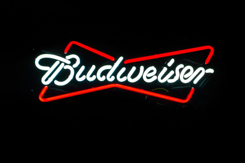 Budweiser PR street campaign in at jimmy's hq in manchester
