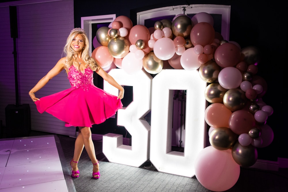 30th birthday pink party manchester party photographer